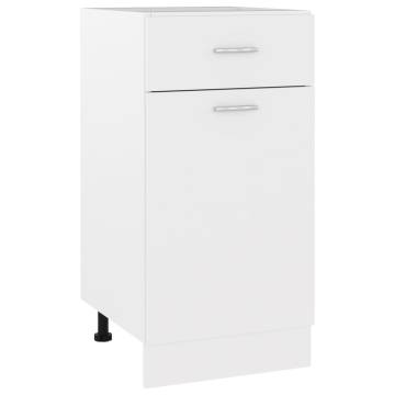 Drawer Bottom Cabinet White 40x46x81.5 cm - Hipomarket