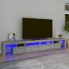 TV Cabinet with LED Lights Grey Sonoma 260x36.5x40 cm Colour grey sonoma Quantity in Package 1 Width 260 cm 