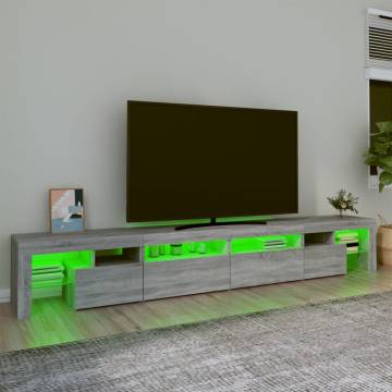 LED TV Cabinet Grey Sonoma 260x36.5 cm - Stylish Storage