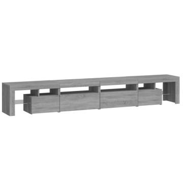 LED TV Cabinet Grey Sonoma 260x36.5 cm - Stylish Storage