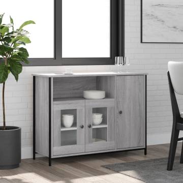 Elegant Grey Sonoma Sideboard - 100x35x75 cm Engineered Wood