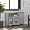 Sideboard Grey Sonoma 100x35x75 cm Engineered Wood Colour grey sonoma Quantity in Package 1 