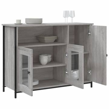 Elegant Grey Sonoma Sideboard - 100x35x75 cm Engineered Wood