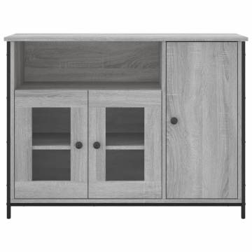 Elegant Grey Sonoma Sideboard - 100x35x75 cm Engineered Wood