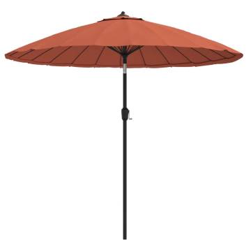 Outdoor Parasol with Aluminium Pole 270 cm - Terracotta Shade