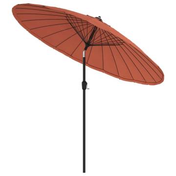 Outdoor Parasol with Aluminium Pole 270 cm - Terracotta Shade