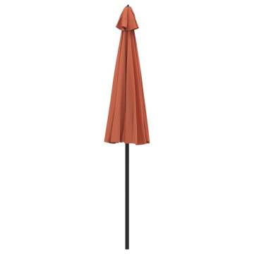 Outdoor Parasol with Aluminium Pole 270 cm - Terracotta Shade