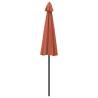 Outdoor Parasol with Aluminium Pole 270 cm - Terracotta Shade