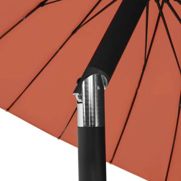 Outdoor Parasol with Aluminium Pole 270 cm - Terracotta Shade