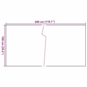 Balcony Screen White 300x100 cm | Poly Rattan Privacy Screen