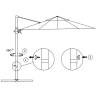 Cantilever Umbrella with Steel Pole 250x250 cm - Sand