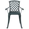 Green Cast Aluminium Garden Chairs - Set of 2 | HipoMarket