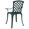 Green Cast Aluminium Garden Chairs - Set of 2 | HipoMarket