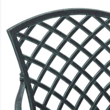 Green Cast Aluminium Garden Chairs - Set of 2 | HipoMarket