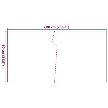 Balcony Screen White 600x80 cm | Privacy & Noise Protection