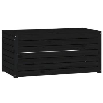 Garden Box Black 101x50.5cm | Solid Pine Storage Solution