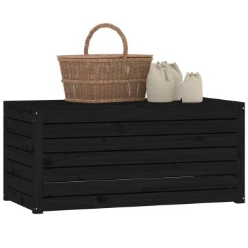 Garden Box Black 101x50.5cm | Solid Pine Storage Solution