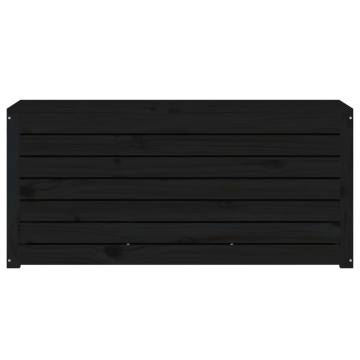 Garden Box Black 101x50.5cm | Solid Pine Storage Solution