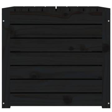 Garden Box Black 101x50.5cm | Solid Pine Storage Solution