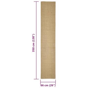 Sisal Rug for Cats - Durable Scratch Mat 66x350 cm