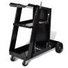 Welding Cart Black Trolley - 3 Shelves Workshop Organiser