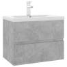 Sink Cabinet with Basin - Concrete Grey Engineered Wood