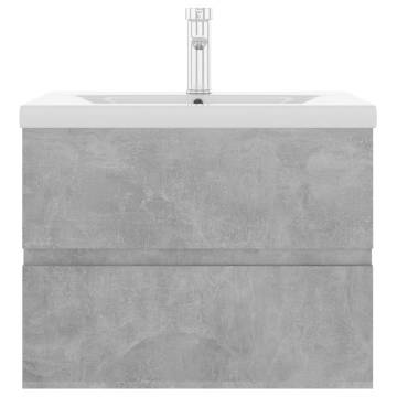 Sink Cabinet with Basin - Concrete Grey Engineered Wood