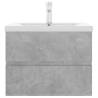 Sink Cabinet with Basin - Concrete Grey Engineered Wood