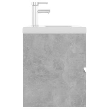 Sink Cabinet with Basin - Concrete Grey Engineered Wood