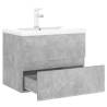 Sink Cabinet with Basin - Concrete Grey Engineered Wood