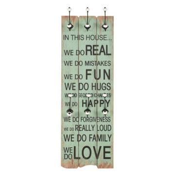 Wall-mounted Coat Rack with 6 Hooks – HAPPY LOVE | HipoMarket