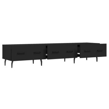 Black TV Cabinet 150x36 cm - Stylish & Practical Design