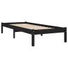 Black Solid Wood Bed Frame 90x190 cm - Modern Bedroom Decor