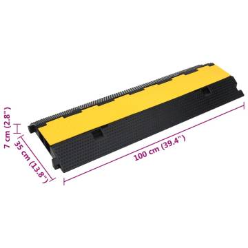 Cable Protector Ramp - 2 Channels 100 cm Rubber | HipoMarket