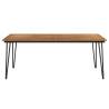 Garden Table with Hairpin Legs - Solid Acacia Wood 200x90cm