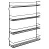 Metaltex 4-Tier Wall Spice Rack Pepito Black | HipoMarket UK