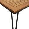 Garden Table with Hairpin Legs - Solid Acacia Wood 200x90cm