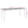 Garden Table with Hairpin Legs - Solid Acacia Wood 200x90cm