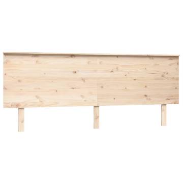 Solid Wood Pine Bed Headboard - 204x6x82.5 cm