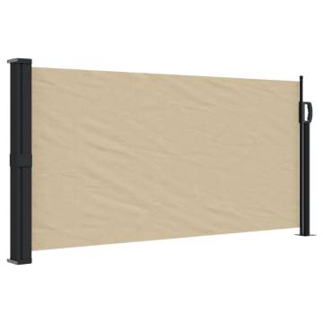 Retractable Side Awning Beige 100x500 cm - Privacy & Style