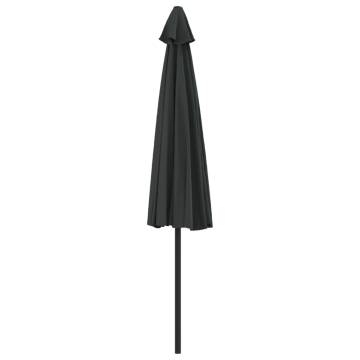 Elegant Black Balcony Parasol with Aluminium Pole - 300x155 cm