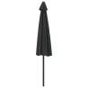 Elegant Black Balcony Parasol with Aluminium Pole - 300x155 cm