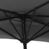 Elegant Black Balcony Parasol with Aluminium Pole - 300x155 cm