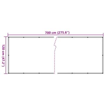 Garden Privacy Screen Plant Look Green 700x120 cm - HipoMarket