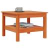 Stylish Wax Brown Coffee Table - Solid Pine 55x55x40 cm