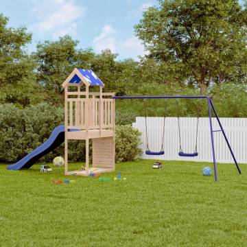 Outdoor Playset Solid Wood Pine - Perfect Backyard Fun