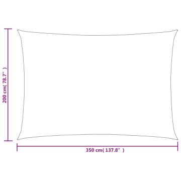 Durable Light Green Sunshade Sail 2x3.5 m | HDPE Shelter