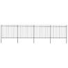 Garden Fence with Spear Top Steel 6.8x1.5 m Black Colour black Quantity in Package 1 Length 6.8 m Height 1.5 m 