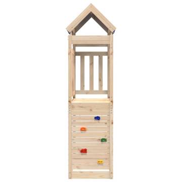 Play Tower with Rockwall - Solid Pinewood (110.5x52.5x215cm)