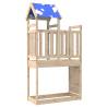 Play Tower with Rockwall - Solid Pinewood (110.5x52.5x215cm)